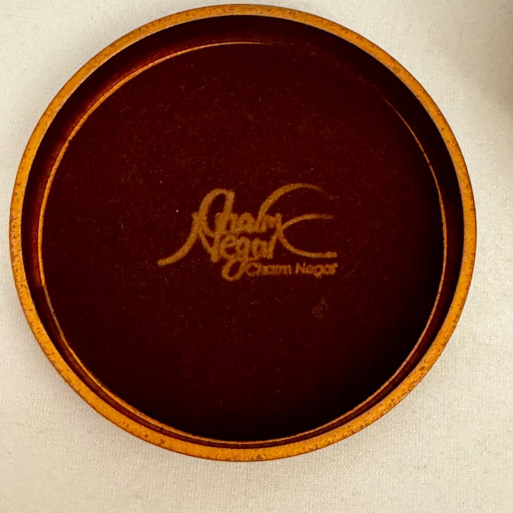 Charm Negar Leather Hand Tooled Persian Design Faravahar Circular Trinket Box - Picture 11 of 16